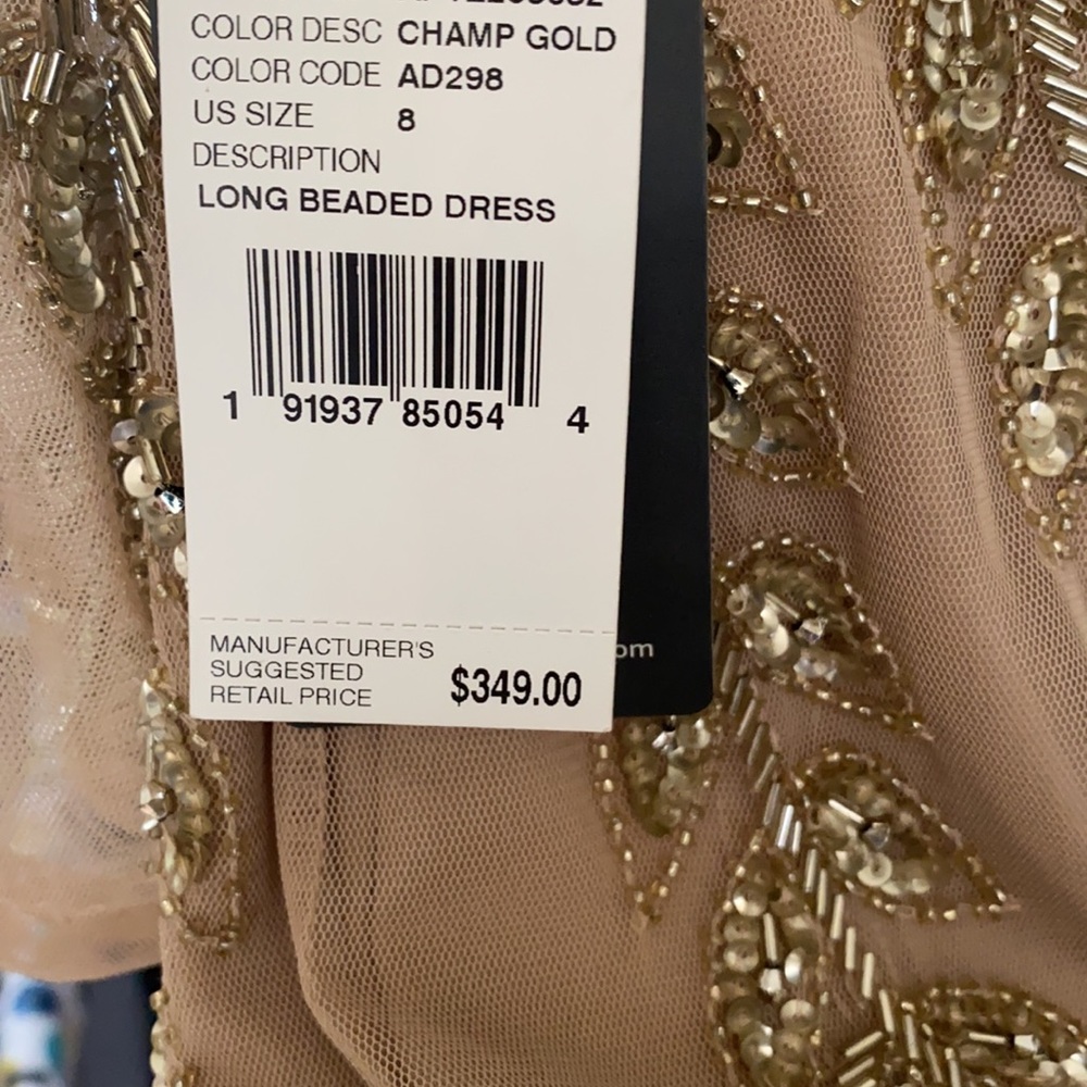 Adrianna Papell Long champagne/gold gown - Picture 10 of 11